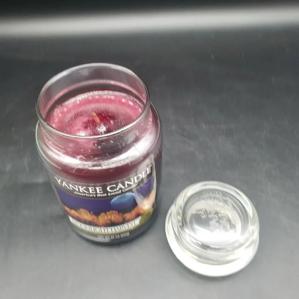 Rare Yankee Candle Moonlight Harvest 22 Oz Large Jar Retired Scent Glass Lid - Picture 5 of 8